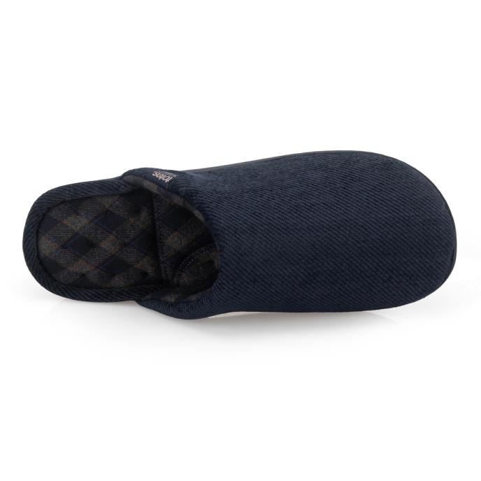 Isotoner® Mens Soft Cord Mule Slipper Navy Extra Image 4